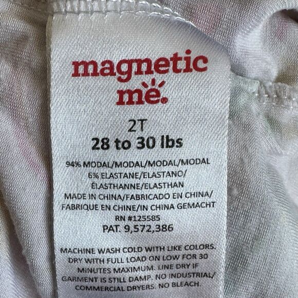 MAGNETIC ME Modal Magnetic Toddler Pajama Set Unicorns Rainbow Sunshine Girls 2T - Picture 6 of 13